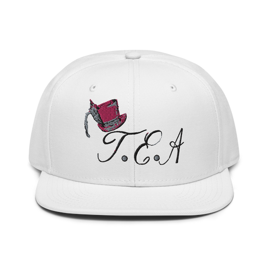 White Embroidered T.E.A Logo Cap